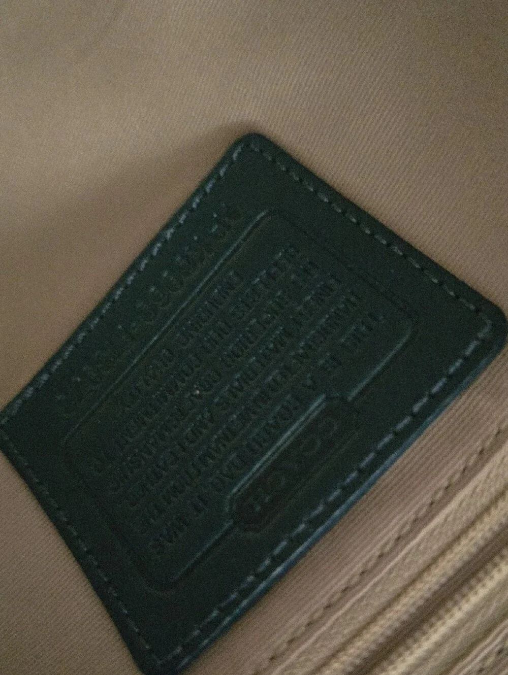 Coach Teal Signature Tote with Matching Wallet